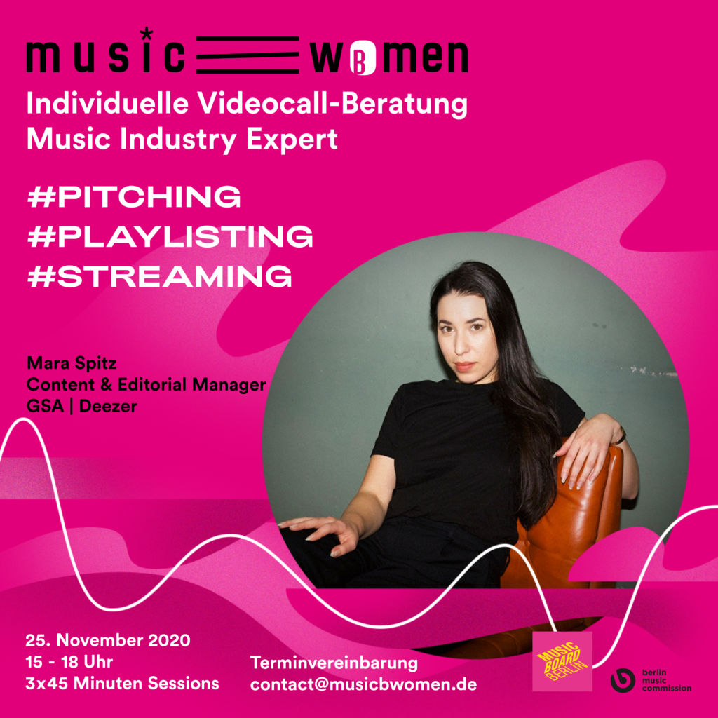 Individuelle Beratung – Music Industry Expert w/ Mara Spitz (for free)