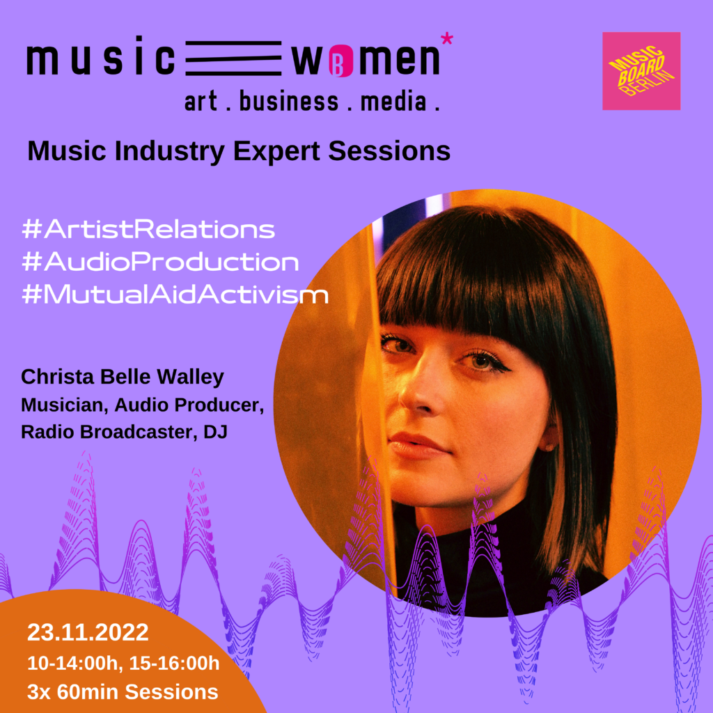 Music Industry Expert Sessions w/ Christa Belle Walley